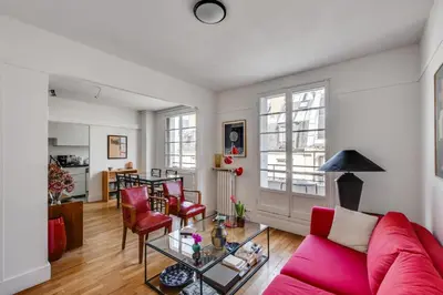 Coin salon dans l'établissement Design apartment with terrace by Weekome