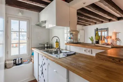 Cuisine ou kitchenette dans l'établissement CosyCocoon