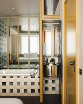Un ou plusieurs lits dans un hébergement de l'établissement Pied A Terre Oberkampf