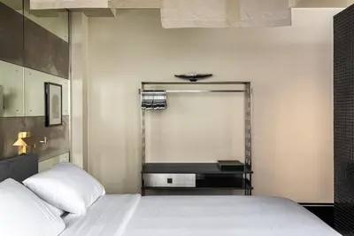 Un ou plusieurs lits dans un hébergement de l'établissement Pied A Terre Oberkampf