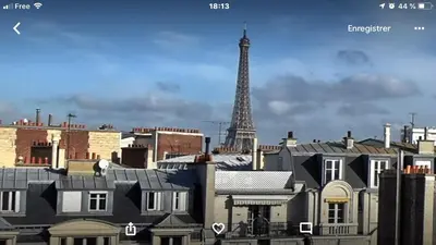 Vue générale sur Paris ou vue de la ville depuis l'appartement