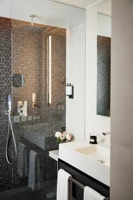 Salle de bains dans l'établissement Hôtel Roi de Sicile - Rivoli