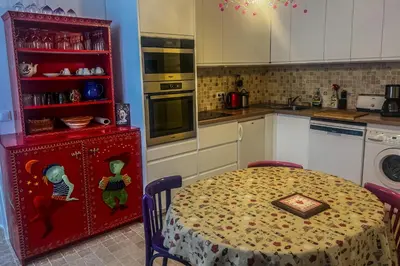 Cuisine ou kitchenette dans l'établissement Superb apartment in the Marais