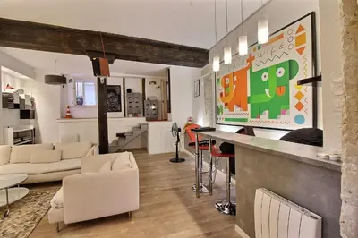 Coin salon dans l'établissement LUXURY LOFT CENTER OF PARIS
