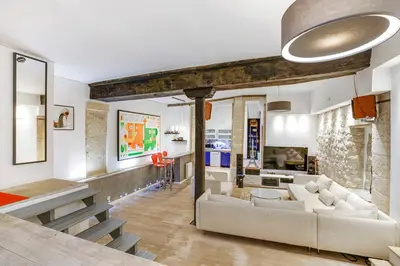 Coin salon dans l'établissement LUXURY LOFT CENTER OF PARIS