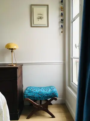Un ou plusieurs lits dans un hébergement de l'établissement Elegant and cosy flat near Montmartre