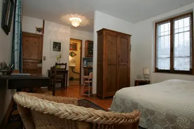 Un ou plusieurs lits dans un hébergement de l'établissement Chambres d'hôtes Haut de Belleville