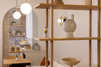 Cuisine ou kitchenette dans l'établissement Hôtel Joe M