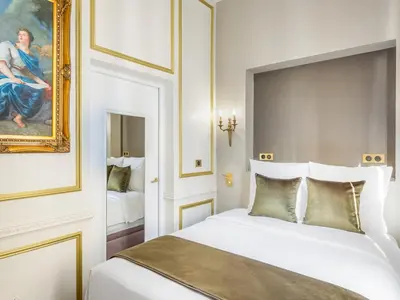 Un ou plusieurs lits dans un hébergement de l'établissement Merveil - Luxury Serviced Apartment - Aboukir VI