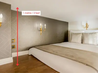Un ou plusieurs lits dans un hébergement de l'établissement Merveil - Luxury Serviced Apartment - Aboukir VI