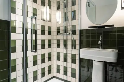 Salle de bains dans l'établissement Kraft Hotel