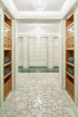 Salle de bains dans l'établissement Hôtel Le Ballu