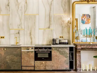 Cuisine ou kitchenette dans l'établissement Merveil - Luxury Suite - Louvre - Aboukir V