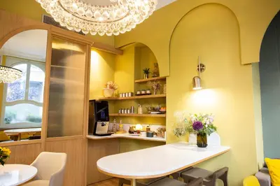 Salle de bains dans l'établissement Hotel Louison
