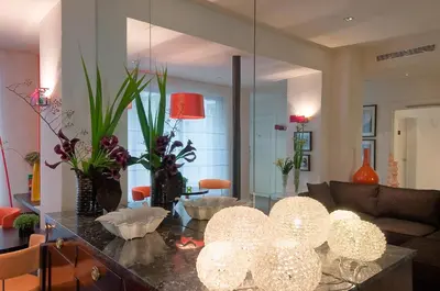 Coin salon dans l'établissement Hôtel Marais Bastille