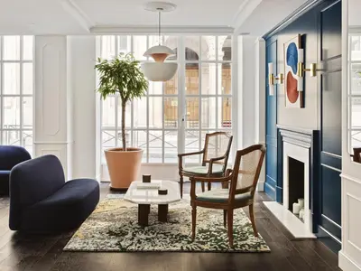 Coin salon dans l'établissement New Hotel Lafayette