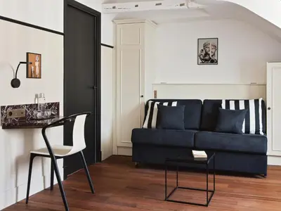 Coin salon dans l'établissement New Hotel Lafayette