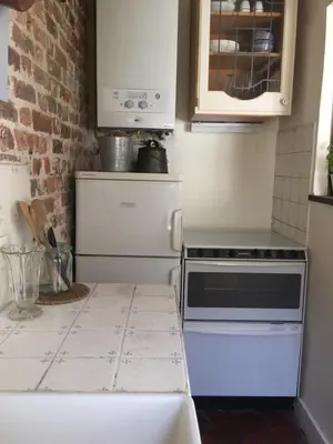 Cuisine ou kitchenette dans l'établissement L'académie de Clémence, Guest House Paris-Roland-Garros