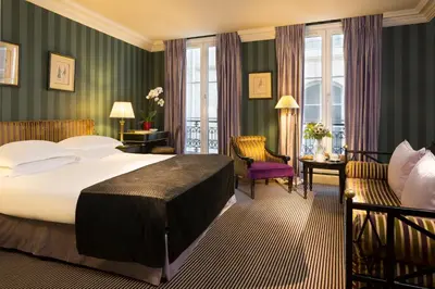 Un ou plusieurs lits dans un hébergement de l'établissement Hotel La Villa d'Estrées - Saint-Germain