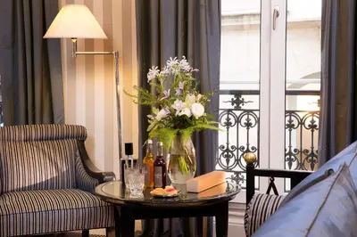 Coin salon dans l'établissement Hotel La Villa d'Estrées - Saint-Germain