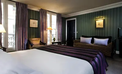 Un ou plusieurs lits dans un hébergement de l'établissement Hotel La Villa d'Estrées - Saint-Germain