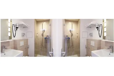 Salle de bains dans l'établissement Contact Hôtel Alizé Montmartre