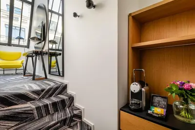 Cuisine ou kitchenette dans l'établissement Hôtel du Ministère