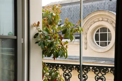 Balcon ou terrasse dans l'établissement Hôtel Les Dames du Panthéon