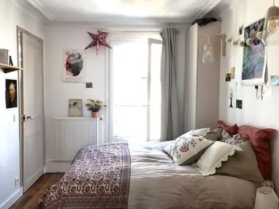 Un ou plusieurs lits dans un hébergement de l'établissement Appartement Lombards 2 bedroom CityCosy