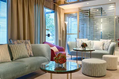 Coin salon dans l'établissement Floride-Etoile