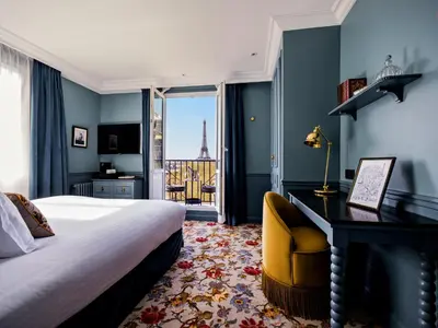 Un ou plusieurs lits dans un hébergement de l'établissement Hotel Duquesne Eiffel