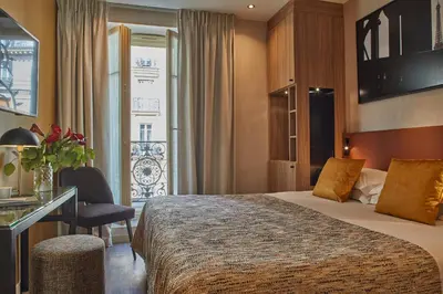 Un ou plusieurs lits dans un hébergement de l'établissement Hotel Atmospheres