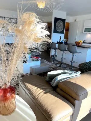 Coin salon dans l'établissement le Penthouse Picquart