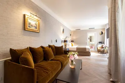 Coin salon dans l'établissement Hotel Residence Foch