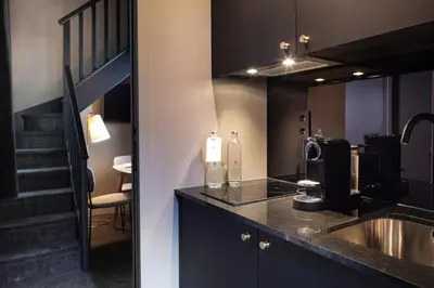 Cuisine ou kitchenette dans l'établissement Rayz Eiffel