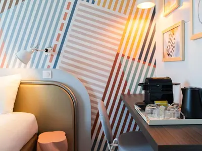 Coin salon dans l'établissement ibis Styles Paris Porte d'Orléans