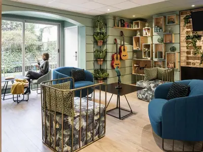 Coin salon dans l'établissement Aparthotel Adagio Paris Montmartre