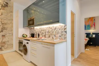 Cuisine ou kitchenette dans l'établissement Sweett - Clery