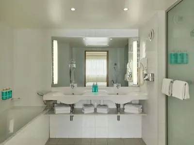 Salle de bains dans l'établissement Novotel Paris La Defense Esplanade