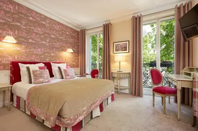 Un ou plusieurs lits dans un hébergement de l'établissement Hôtel Relais Saint Jacques Paris