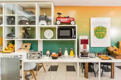 Cuisine ou kitchenette dans l'établissement Aparthotel Adagio Access Paris Vanves - Porte de Châtillon