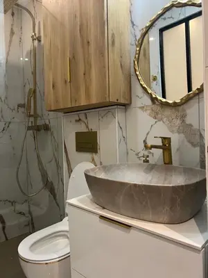 Salle de bains dans l'établissement Studio Île Saint Louis 75004 Paris