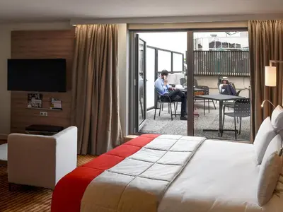 Un ou plusieurs lits dans un hébergement de l'établissement Mercure Paris Boulogne