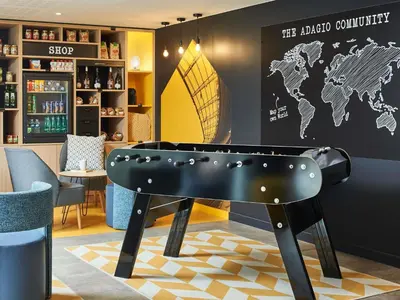 Coin salon dans l'établissement Aparthotel Adagio Access Paris Saint-Denis Pleyel