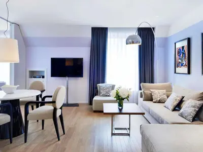 Télévision ou salle de divertissement dans l'établissement Sofitel Paris Arc De Triomphe