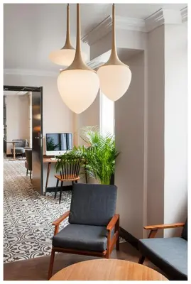 Coin salon dans l'établissement Hotel André Latin