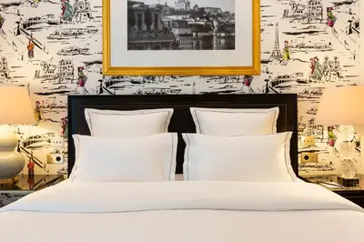 Un ou plusieurs lits dans un hébergement de l'établissement Hôtel Keppler