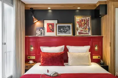 Un ou plusieurs lits dans un hébergement de l'établissement Hotel Ducs de Bourgogne