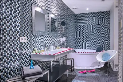 Salle de bains dans l'établissement Hôtel Villa Bohème