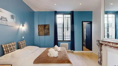 Un ou plusieurs lits dans un hébergement de l'établissement 126 Suite Abraham - Superbe Appartement à Paris